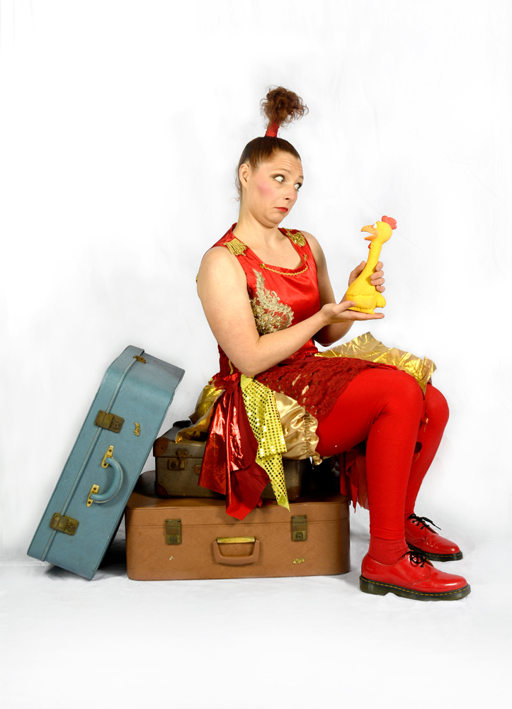 Hazel's Circus Suitcase chicken